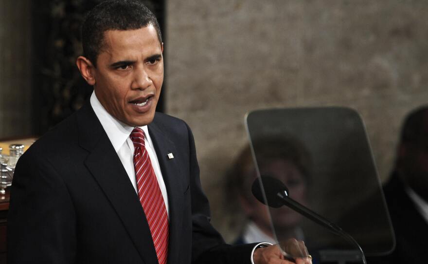 President Obama used the word "crisis" 11 times when he addressed a joint session of Congress in 2009. Since then, he's had a hard time hitting the right note when talking about the economy.