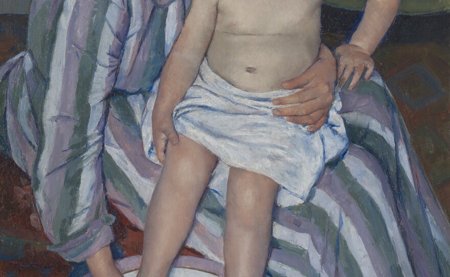 Neither Degas nor Cassatt particularly liked the term "impressionism"; to them it implied carelessness and haste. They called themselves "independents." Above, Cassatt's 1893 work <em>The Child's Bath.</em>