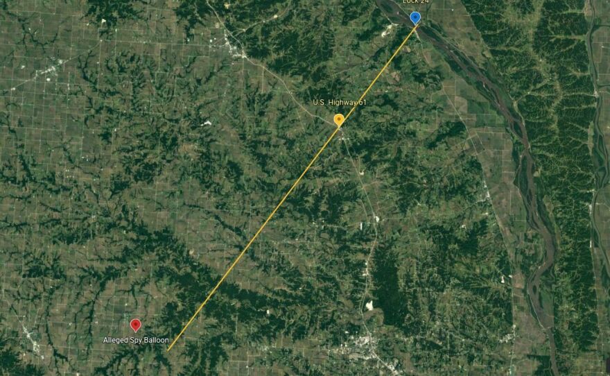 By plotting landmarks on a map and drawing a line, it's possible to pinpoint where the balloon was flying.