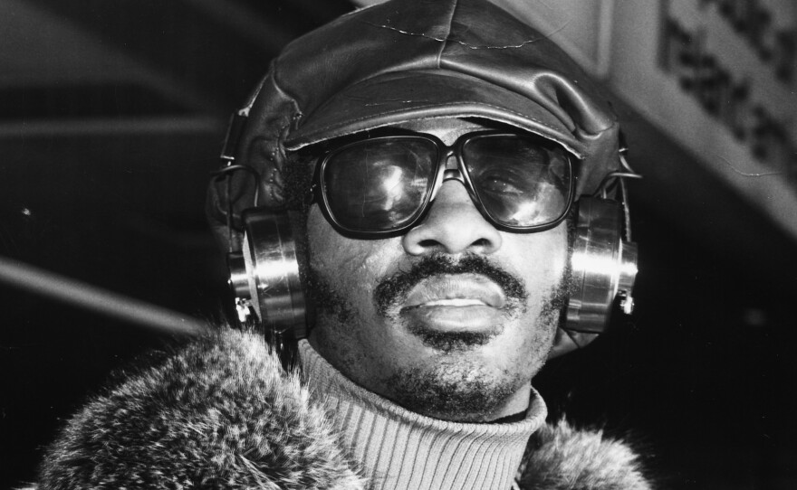 Stevie Wonder, photographed arriving in London on Jan. 25, 1974 — almost directly in the middle of what many refer to as the artist's "classic period."