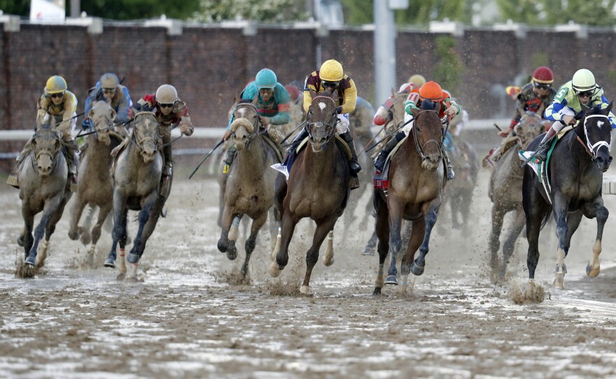 John Velazquez pulled through the slop Always Dreaming to win his second Derby, following his 2011 victory riding Animal Kingdom.