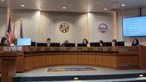 La Mesa city leaders preside over a City Council Meeting on May 12, 2026.