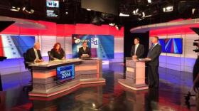 Rep. Scott Peters and Carl DeMaio prepare for the second debate in their race for the 52nd Congressional District. October 9, 2014.