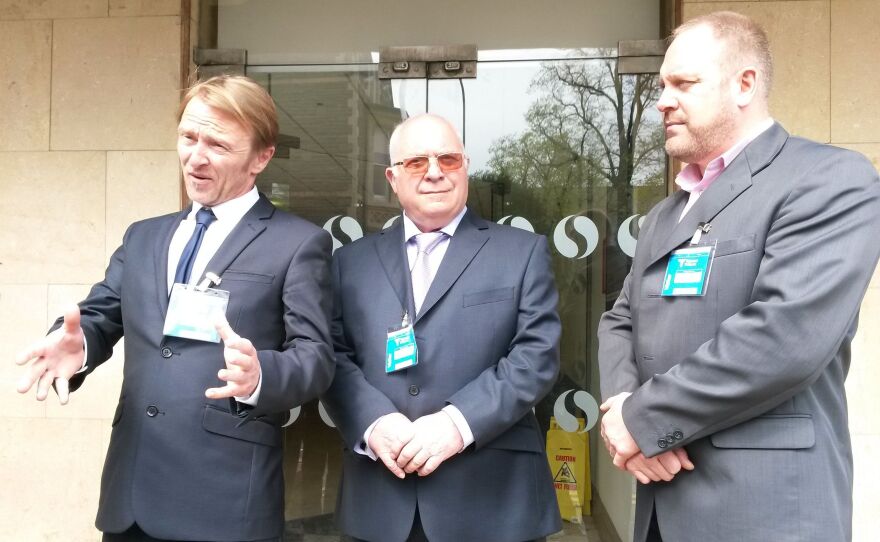 From left: Nicholas Thomas, Rob Cooze and Mike Betson were among 18 men who won a pay discrimination claim against the University of Wales, Trinity Saint David.