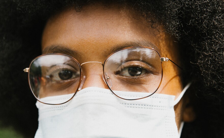 Hilena Tibebe, a protester in Cadman Plaza, Brooklyn, N.Y., on June 4.