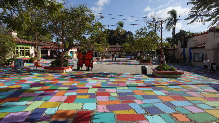 Spanish Village Art Center in Balboa Park is pictured Sept. 14, 2026, where volunteers gathered to repaint tiles as part of a community art project.