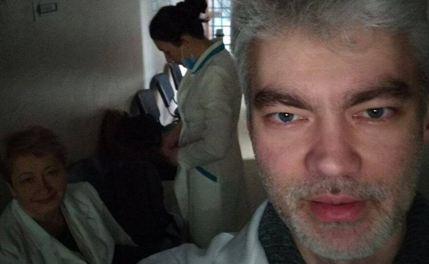 Dr. Oleksandr Ryzhenko worked as a pediatric surgeon before the war. A health department doctor observed that his hands are "capable of big miracles." Now he volunteers at City Hospital No. 2 as a trauma surgeon.