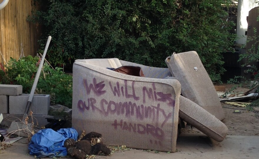 Close to half of Evans' 19,000 residents are Latino. Many live on the town's poorer east side, which bore the brunt of the storms.