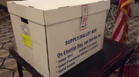 A ballot box during Carlsbad's special election to decide the fate of a development, Feb. 23, 2016. 