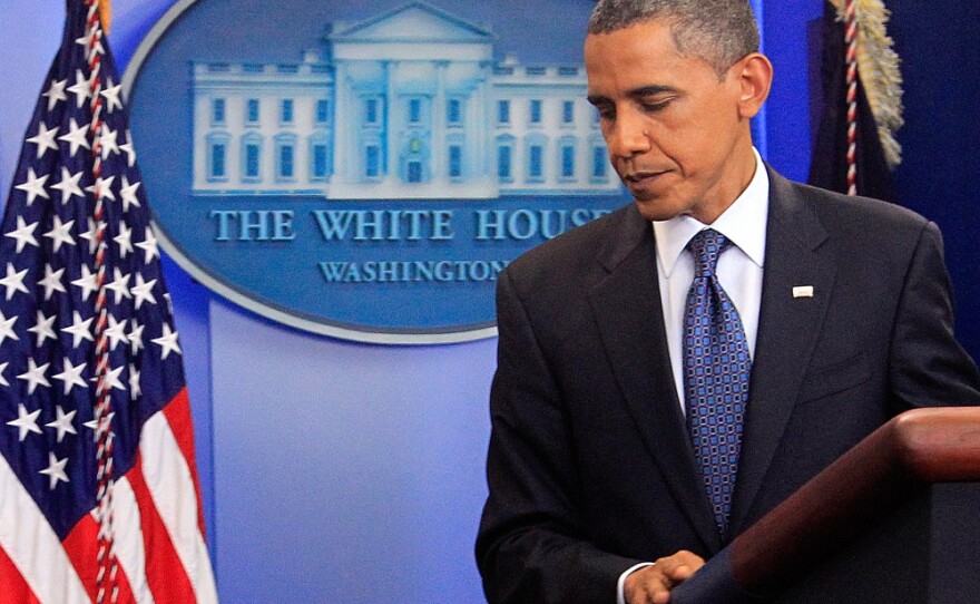 President Barack Obama makes a statement in the Brady Briefing Room at the White House in Washington, Friday, July 22, 2011 on the break down of debt ceiling talks.
