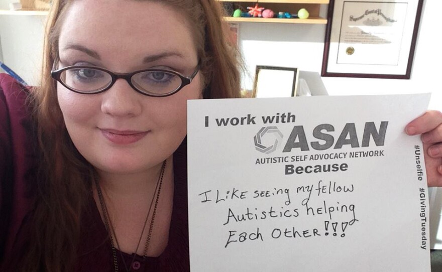 Savannah Logsdon-Breakstone visits the Autistic Self Advocacy Network (ASAN) office in Washington, D.C.