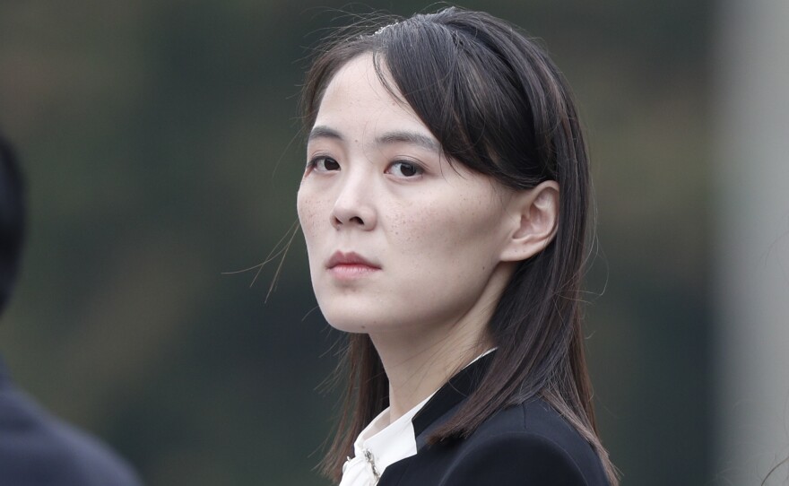 Kim Yo Jong, sister of North Korean leader Kim Jong Un, attends a wreath-laying ceremony at Ho Chi Minh Mausoleum in Hanoi, Vietnam, on March 2, 2019.