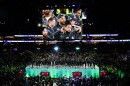 The Philadelphia Eagles arrive in Phoenix for the NFL football Super Bowl LVII opening night, Monday, Feb. 6, 2023.