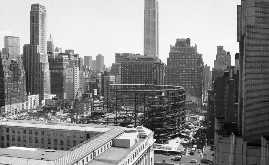 The aboveground portion of New York City's original Penn Station was demolished in the 1960s for the construction of Madison Square Garden (pictured in 1966). The ensuing backlash helped catalyze the modern historic preservation movement.