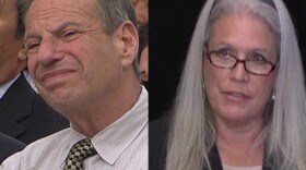 Disgraced former San Diego Mayor Bob Filner and Filner's ex-communications director, Irene McCormack Jackson are shown in this composite image.