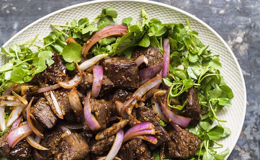 Vietnamese Shaking Beef (Bò Lúc Lắc) is featured on "The Secrets Of Stir-Fry."