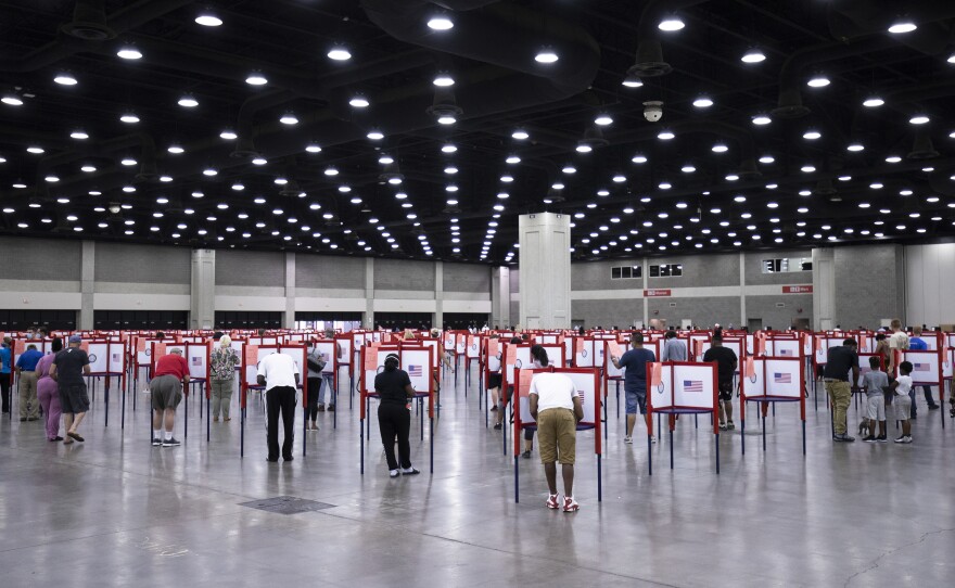The large Kentucky Exposition Center was the only polling location in Jefferson County, home to Louisville, during last week's state primaries.