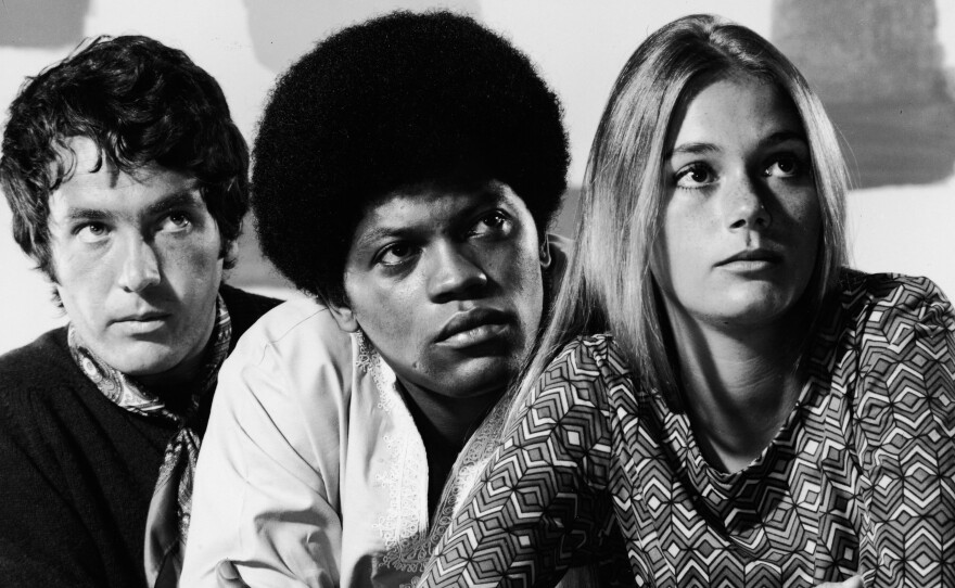 Michael Cole, Clarence Williams III and Peggy Lipton starred in the 1960s show 'The Mod Squad' which was considered groundbreaking for featuring an interracial cast.