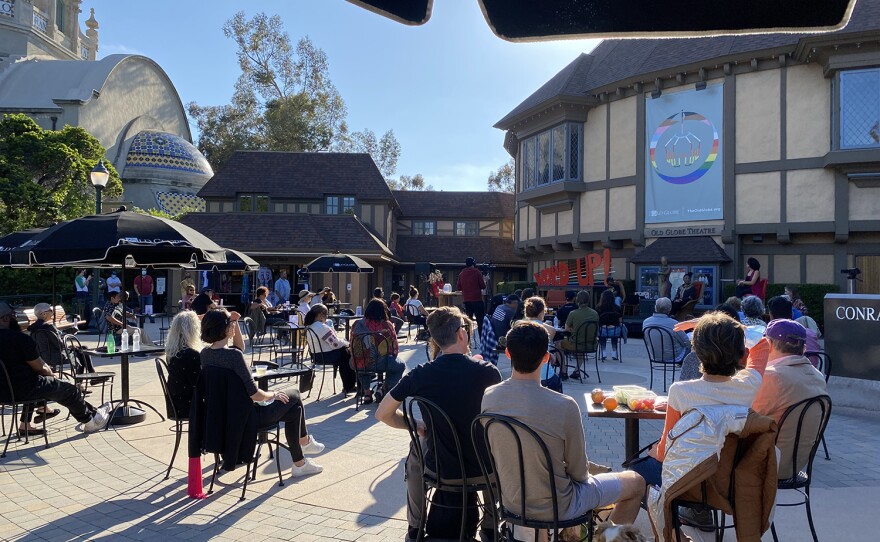 Word Up, a free, outdoor performance and discussion on June 4, 2021 was the first in-person event held at The Old Globe since the pandemic began.