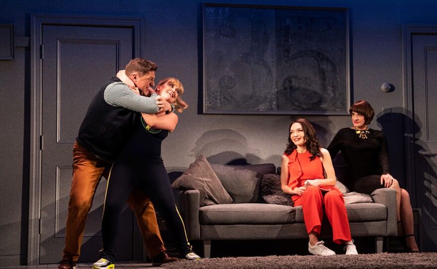 Christopher Sieber, Jennifer Simard, Katrina Lenk and Patti LuPone in Broadway’s “Company.”