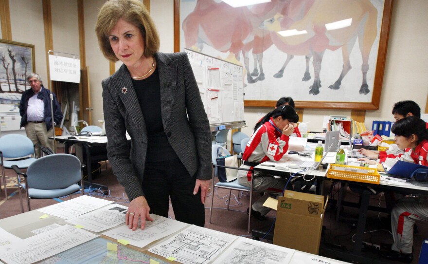 Gail McGovern, the CEO and president of the American Red Cross, has repeatedly said 91 cents of every $1 goes toward disaster relief efforts.