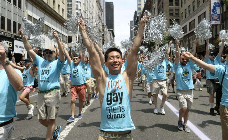 New York City is where the first pride march was held 44 years ago to mark the one-year anniversary of the Stonewall Inn riots that kicked off the modern gay rights movement.