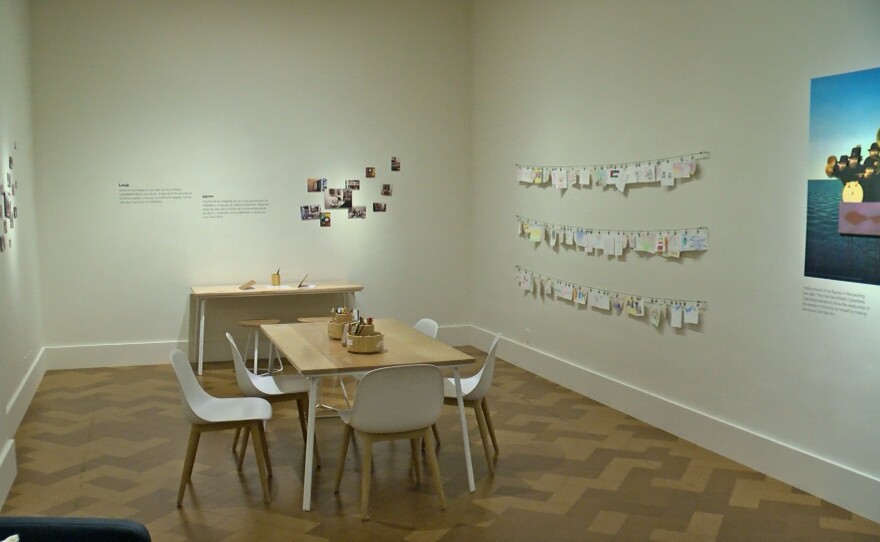 San Diego Museum of Art has set up a room called Sombremesa Castañeda to encourage people to stay and discuss the art. Dec. 10, 2025