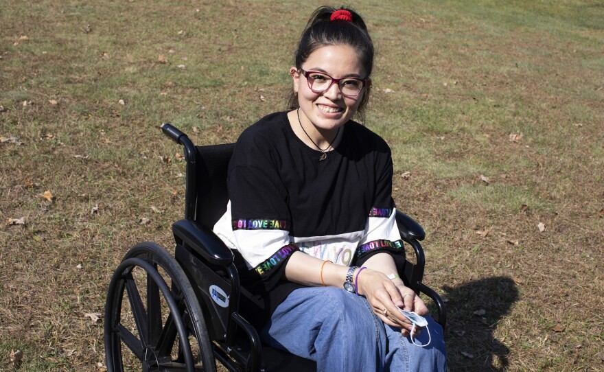 Farzana Mohammadi, 24, who was a member of the Afghan national wheelchair basketball team, hopes she can move to Seattle.