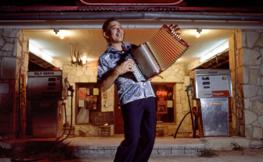 Flaco Jimenez is one of the foremost players of conjunto, a Tejano musical style that developed after German and Czech immigrants brought the accordion to Texas.