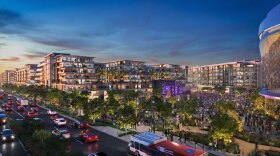 A rendering of the proposed Midway Rising project, from the development team.