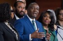 Democratic Rep. Cleo Fields is seen with members of the Congressional Black Caucus on Wednesday at the Capitol. Fields represents the Louisiana congressional district at the heart of the U.S. Supreme Court's ruling on Wednesday to severely weaken the Voting Rights Act.