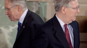 Senate Majority Leader Harry Reid, D-Nev. (left), claimed that "no one has talked about reconciliation" except the Republicans. Senate Minority Leader Mitch McConnell of Kentucky (right) plans to fight this procedural maneuver.