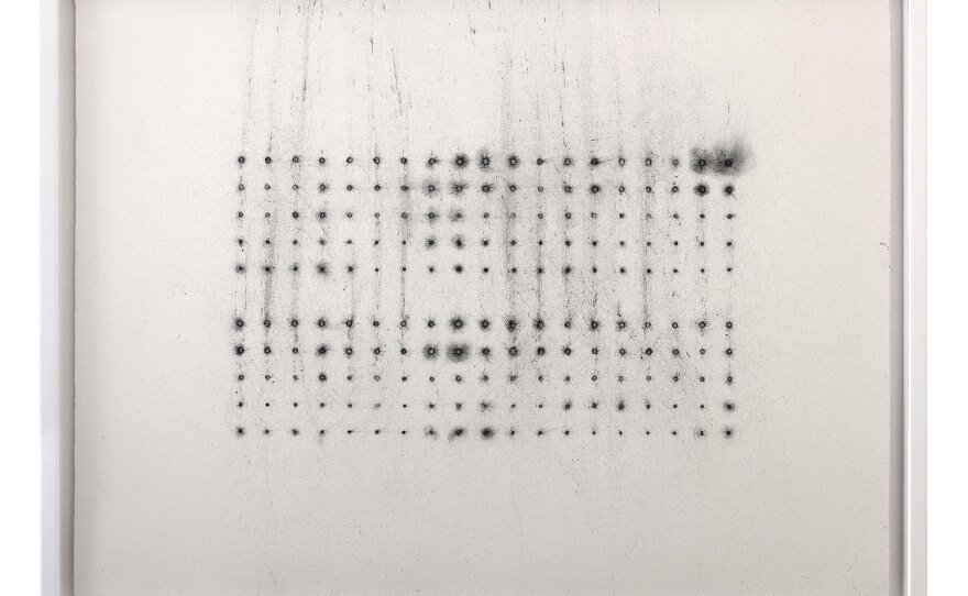 "Autoradiogram 003" is a work on paper by San Diego artist Melissa Walter, part of her exhibit "Plexus" which opens at ICA San Diego-North on Aug. 17, 2024.