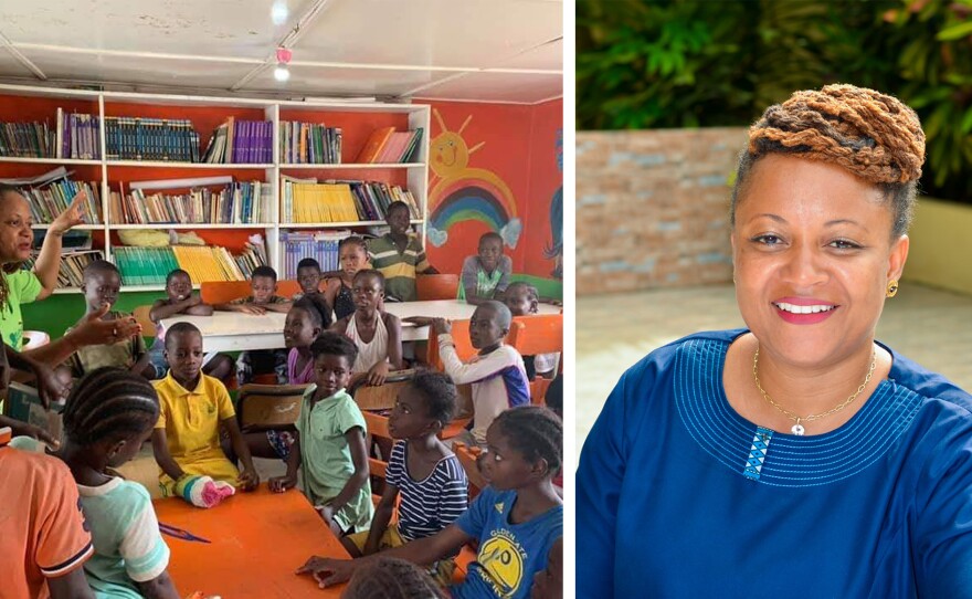 "I am thankful that two months ago, we launched our 25th library," Brenda Brewer Moore said when asked about what she is thankful for this Thanksgiving. Her American ancestors helped found the African nation of Liberia — and brought over U.S. traditions, including the November holiday.