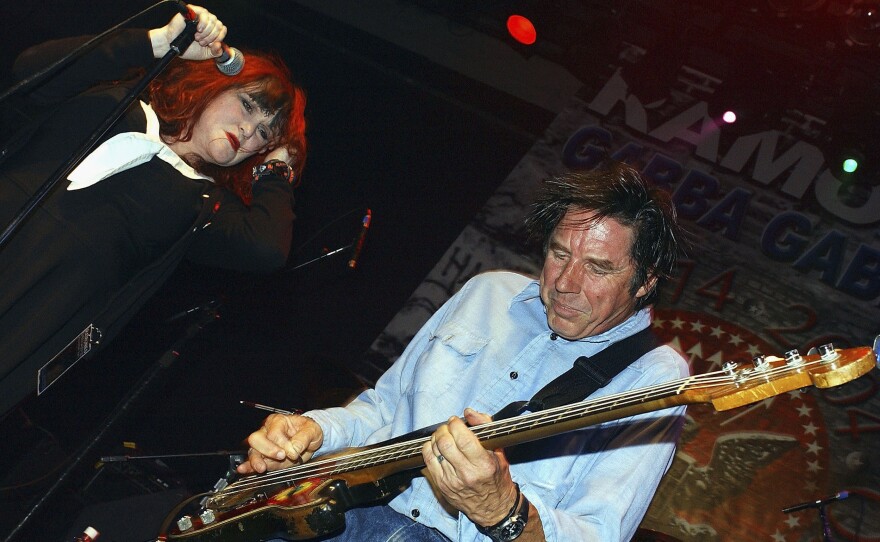 Exene Cervenka and John Doe perform in Hollywood in September 2004. "The first person I ever saw jump into the audience was me," Cervenka tells<em> Fresh Air.</em>