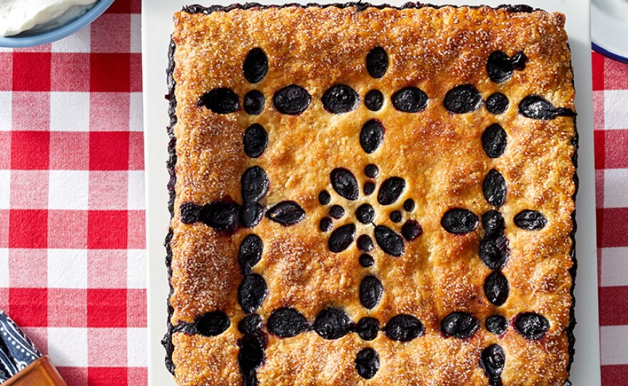 Blueberry “bandanna” tart