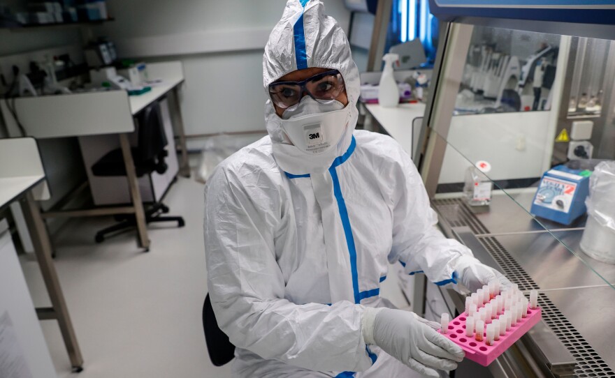 The Institut Pasteur lab in Paris analyzes patient tests for respiratory viruses, including coronaviruses.