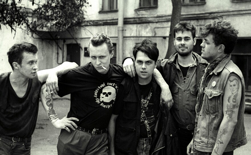 Soviet punks outside the Leningrad Rock Club, 1989. The KGB launched the venue with the idea of keeping an eye on what it considered anti-Soviet behavior within the budding rock underground.