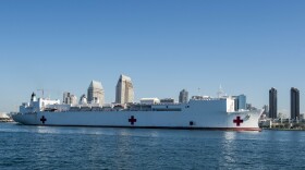 Military Sealift Command hospital ship USNS Mercy (T-AH 19) returns to its home port of San Diego after completing Pacific Partnership, Sept. 30, 2016.