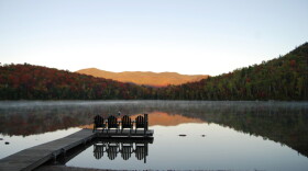 The view from the shore of Heart Lake, a tranquil and relaxing spot near the Adirondack Mountain Club's "Adirondack Loj."