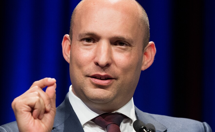 Bennett at the Jerusalem Post Annual Conference in New York City in May 2017 when he was Israel's Education and Diaspora Affairs Minister.