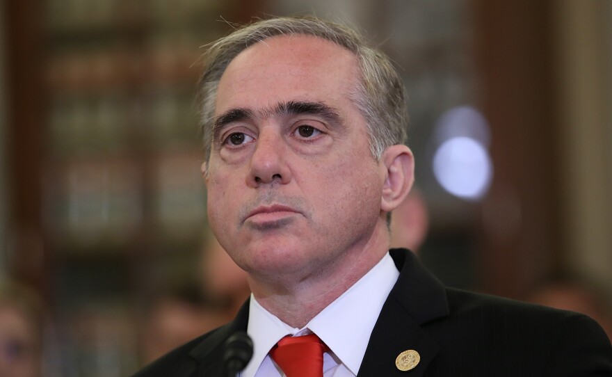 Ousted Veterans Affairs Secretary David Shulkin demurred from pointing a finger squarely at President Trump but described a VA riddled with political pressure and conflict.