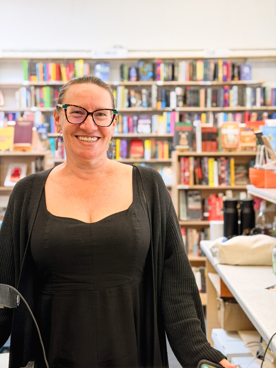 Anika Omark poses inside Hey Books! in downtown San Diego in this undated photo.