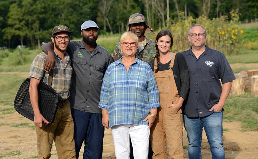 Lidia Bastianich and the artisans.