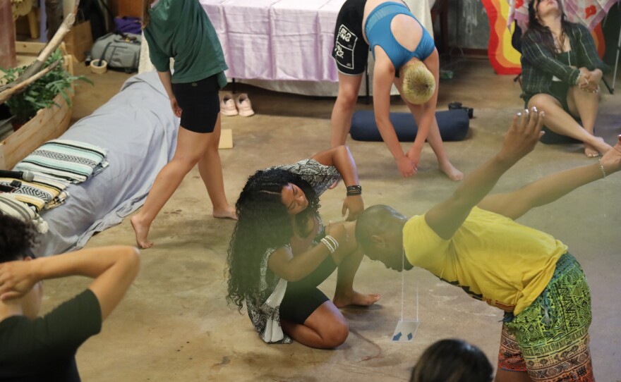 Participants dance in a workshop at a Soultry Sisters gathering in 2022.