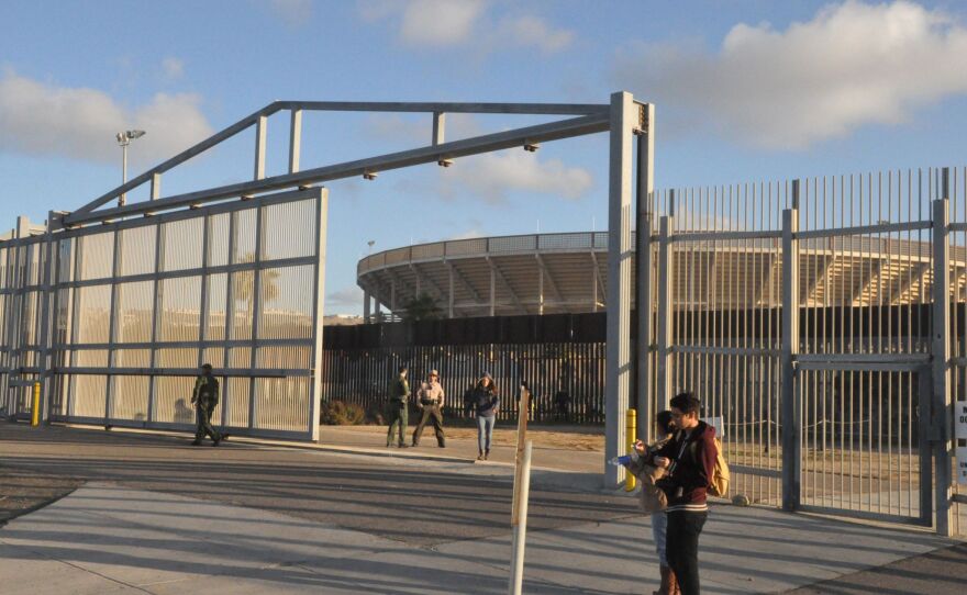 Undated photo of the Public Event Gate in secondary wall at Friendship Park (completed in 2011). New construction plans include no Public Event Gate in the replacement wall.