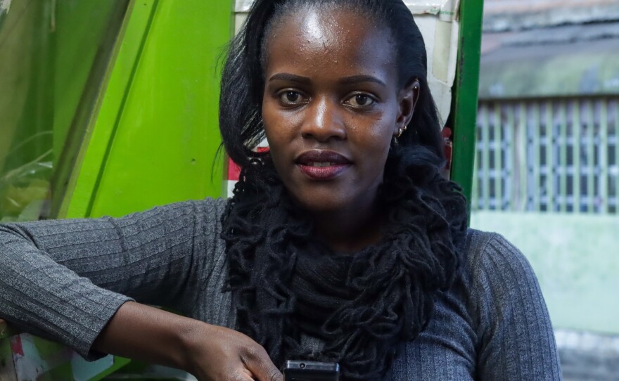 Valary Judith Atieno is an Mpesa agent and also runs a boutique shop for ladies.