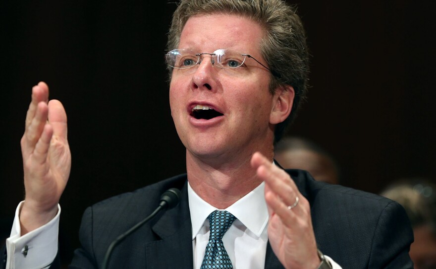 Housing and Urban Development Secretary Shaun Donovan testifies about the damage caused by Hurricane Sandy during a Senate Appropriations Committee hearing Wednesday in Washington, D.C.