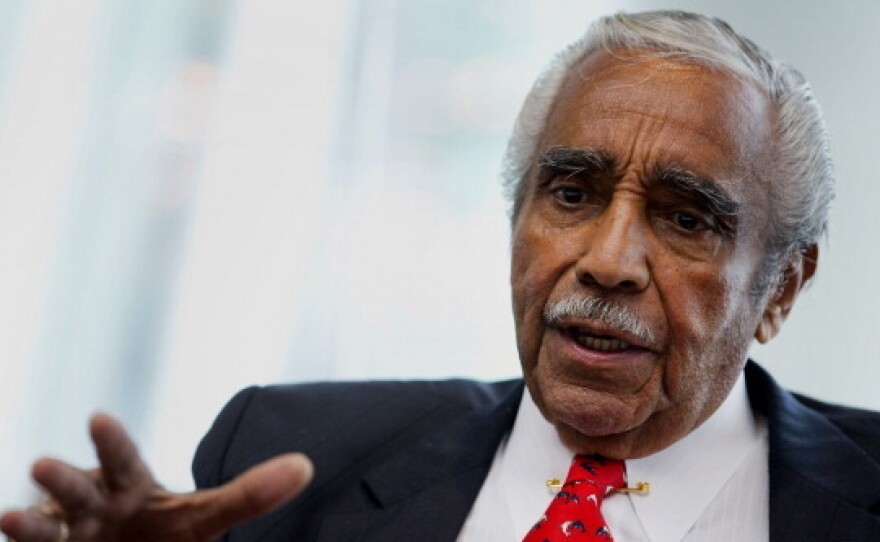 Representative Charles Rangel, a Democrat from New York, speaks during an interview in New York, in June.