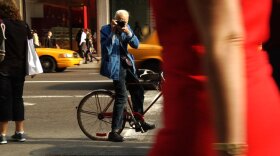Bill Cunningham shooting on the streets of New York. 